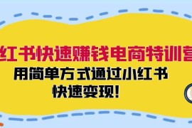 赚钱项目小红书快速赚钱电商特训营：用简单方式通过小红书快速变现！（55节）08-14福缘网