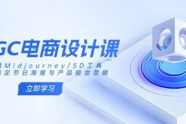 实战AIGC电商设计课：精通Midjourney/SD工具，轻松搞定节日海报与产品视觉营销03-19福缘网