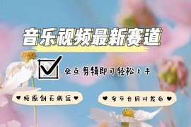 最新项目音乐视频赛道最新玩法，纯原创不违规，可所有平台同时发布，会点剪辑即可轻松拿捏01-09冒泡网