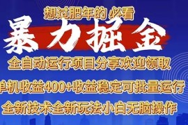 每日（13675期）2025暴力掘金项目，想过肥年必看！12-15中创网