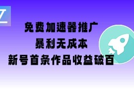 实战免费加速器推广项目_新号首条作品收益破百【图文+视频+2w字教程】03-04冒泡网