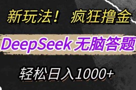 热门项目（14428期）新玩法！利用DeepSeek，复制粘贴，无脑简单答题，疯狂撸新平台收益，轻&#8230;03-06中创网