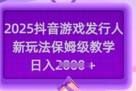 手机创业2025抖音游戏发行人新玩法，保姆级教学，日入多张03-06冒泡网