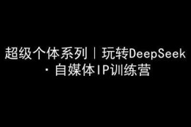 2025最新超级个体系列，玩转DeepSeek·自媒体IP训练营，deepseek教程03-09冒泡网