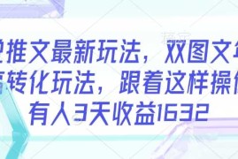 每天小说推文最新玩法，双图文年轻粉高转化玩法，跟着这样操做，有人3天收益163202-28冒泡网