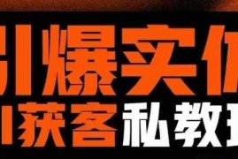 每天引爆实体AI模板引流私教班，从0~1讲透实体短视频获客03-24冒泡网