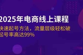 每日2025年电商线上课程：快速起号方法，流量层级轻松破，起号率高达99%02-26福缘网