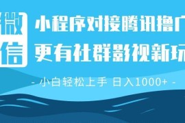 热门项目（13779期）微信小程序8.0撸广告＋全新社群影视玩法，操作简单易上手，稳定日入多张12-23中创网
