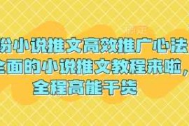 简单项目3月份小说推文高效推广心法，最全面的小说推文教程来啦，全程高能干货03-06冒泡网