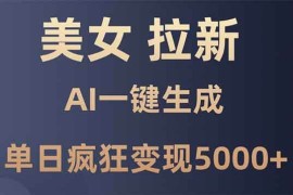 实战（13866期）美女暴力拉新，通过AI一键生成，单日疯狂变现5000+，纯小白一学就会！12-30中创网