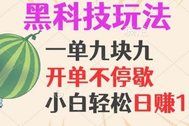 赚钱项目（13046期）黑科技玩法，一单利润9.9，一天轻松100单，日赚1000＋的项目，小白看完&#8230;10-21中创网