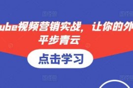 简单项目YouTube视频营销实战，让你的外贸平步青云12-21冒泡网