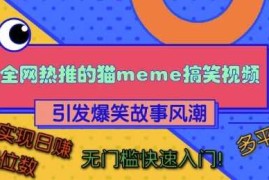 热门项目全网热推的猫咪搞笑视频，引发爆笑故事风潮，多平台适用，轻松实现日入四位数，无门槛快速入门!11-23冒泡网