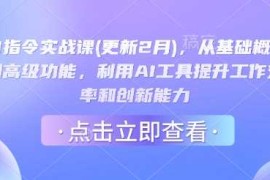 最新项目AI指令实战课(更新2月)，从基础概念到高级功能，利用AI工具提升工作效率和创新能力03-02冒泡网