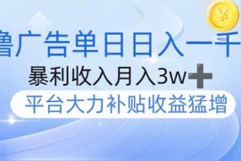 最新项目（14127期）撸广告躺赚，单设备日入1000+，月入3w+，今年最强撸广告上线03-23中创网