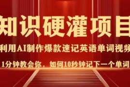 2025最新知识硬灌，10秒钟让你记住一个单词，3分钟一个视频，日入多张不是梦02-18冒泡网