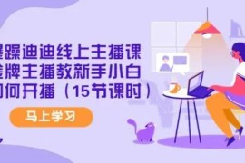 暴躁迪迪：线上主播课，金牌主播教新手小白如何开播