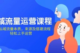 2024最新（13765期）私域流量运营课程：学习私域流量本质，来源及搭建流程，轻松上手运营12-22中创网
