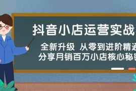 2024抖音小店项目，抖音小店运营实战班，全新升级 从零到进阶精通 分享月销百万小店核心秘密