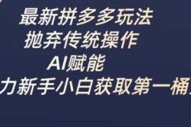 热门项目最新拼多多玩法，抛弃传统操作，AI赋能，助力新手小白获取第一桶金03-21冒泡网
