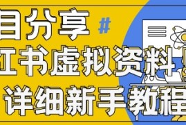 小红书虚拟资料变现野路子，0基础20分钟天，新手也能日入3张+(附资料包)