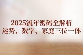 2025流年密码全解析，运势、数字、家庭三位一体