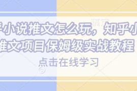 最新项目知乎小说推文怎么玩，知乎小说推文项目保姆级实战教程02-11冒泡网