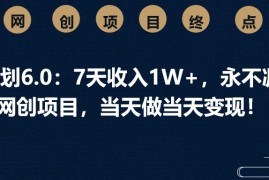 热门项目男粉计划6.0：7天收入1W+，永不凋谢的网创项目，当天做当天变现！03-20福缘网
