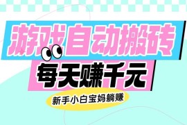 最新项目（14402期）老款游戏自动搬砖，每天赚千元，新手小白宝妈躺赚03-03中创网