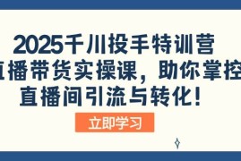 简单项目（14423期）2025千川投手特训营：直播带货实操课，助你掌控直播间引流与转化！03-06中创网