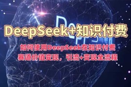 每天如何使用DeepSeek在知识付费赛道价值变现，引流+变现全流程02-26冒泡网