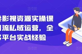 简单项目引流卖影视资源实操课程，引流私域运营，全网多平台实战经验10-28冒泡网