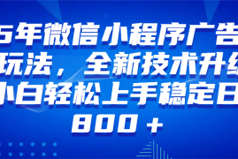 2025最新（14161期）微信小程序全自动挂机广告，纯小白易上手，稳定日入1000+，技术全新升级，全网首发02-13中创网