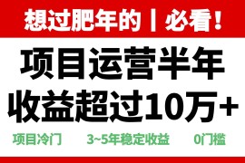 赚钱项目（13663期）年前过肥年的必看的超冷门项目，半年收益超过10万+，12-15中创网