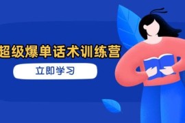 超级爆单话术训练营，掌握高效销售技巧，轻松实现订单爆发