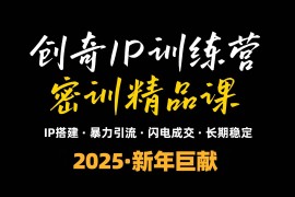 每天（13898期）2025年“知识付费IP训练营”小白避坑年赚百万，暴力引流，闪电成交01-02中创网