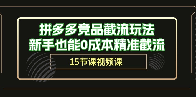 很火国内电商项目,拼多多竞品截流玩法,新手也能0成本精准截流
