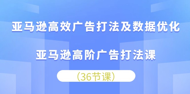 2024热门给力项目项目,亚马逊 高效广告打法及数据优化,亚马逊高阶广告打法课