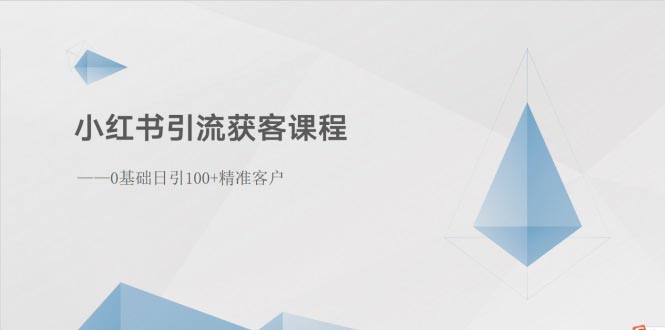 最新小红书项目,小红书引流获客课程:0基础日引100+精准客户