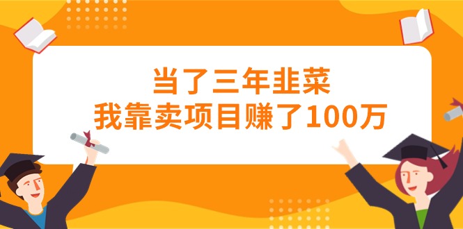2024创业项目项目,当了三年韭菜我靠卖项目赚了100万