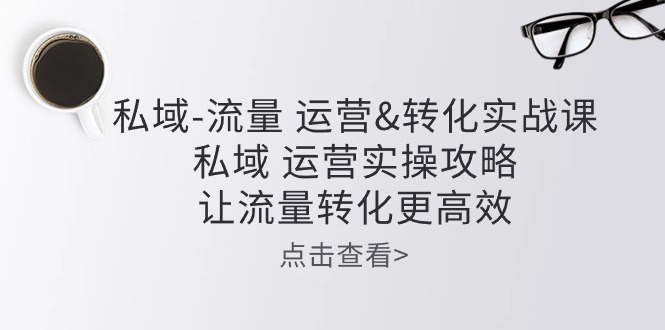 实操引流-涨粉-软件项目,私域-流量 运营&转化实操课:私域 运营实操攻略 让流量转化更高效
